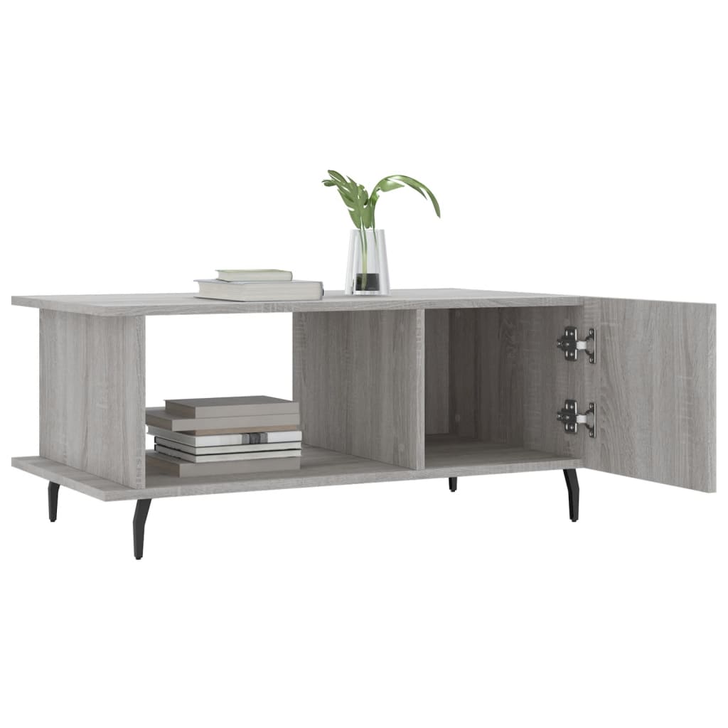 Coffee table, sonoma grey, 90x50x40 cm, processed wood