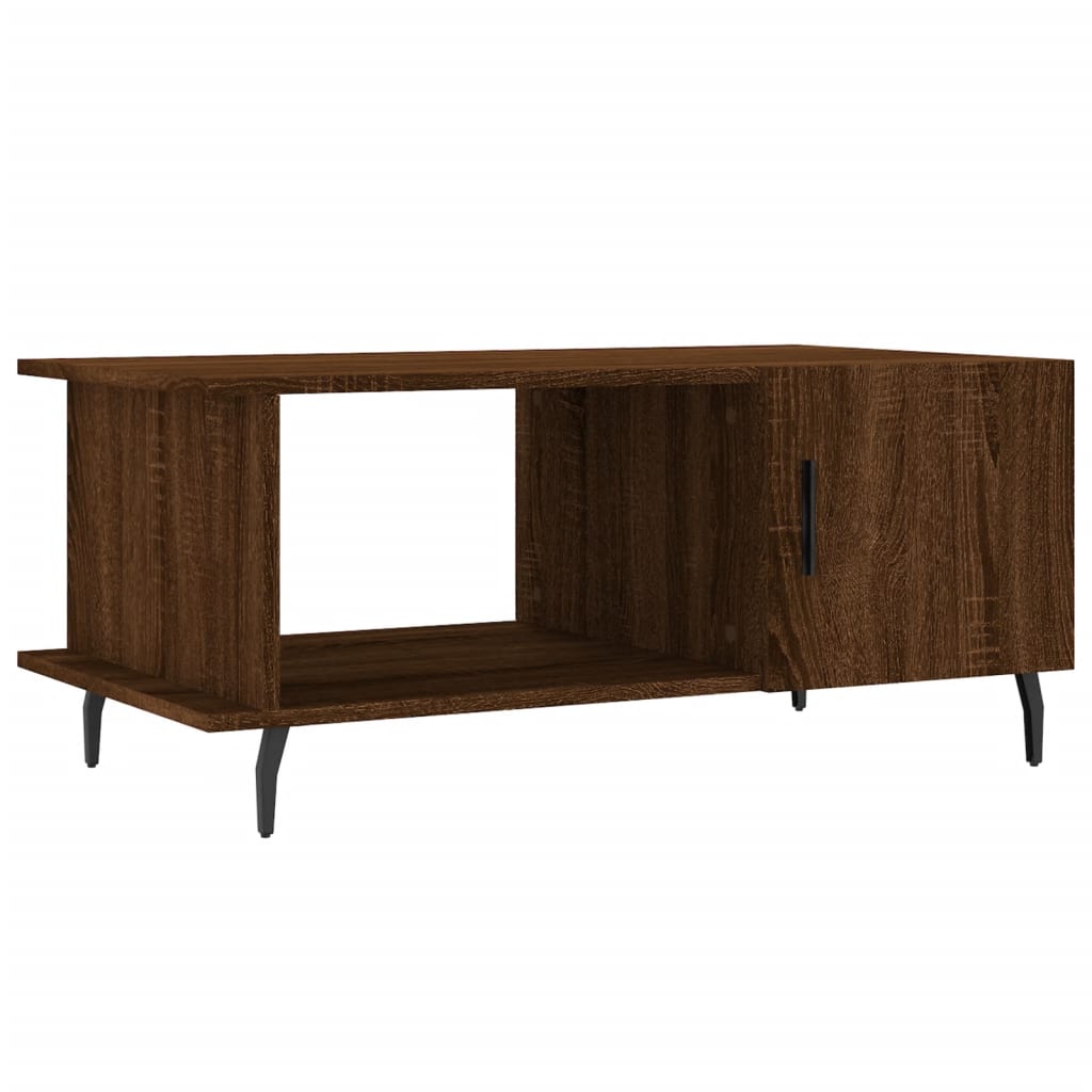 Coffee table, brown oak, 90x50x40 cm, processed wood