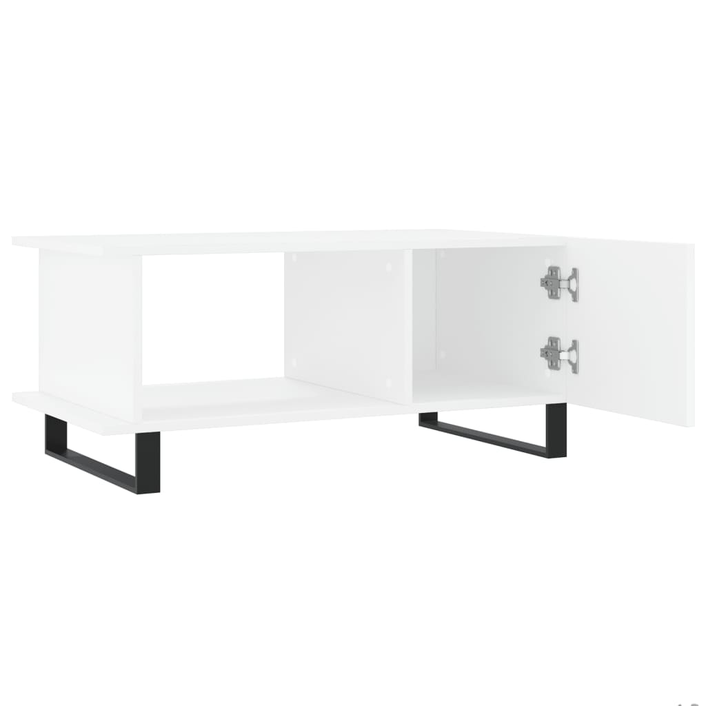 Coffee table, white, 90x50x40 cm, processed wood