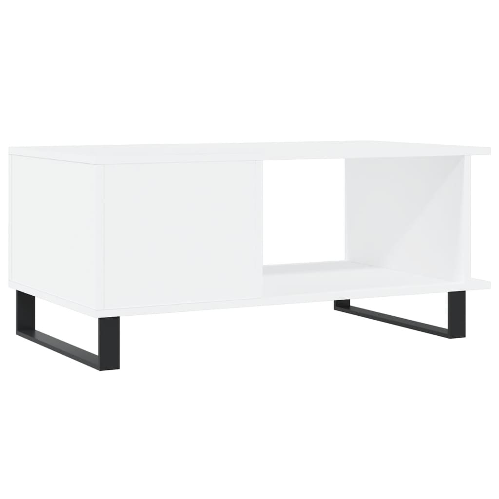 Coffee table, white, 90x50x40 cm, processed wood