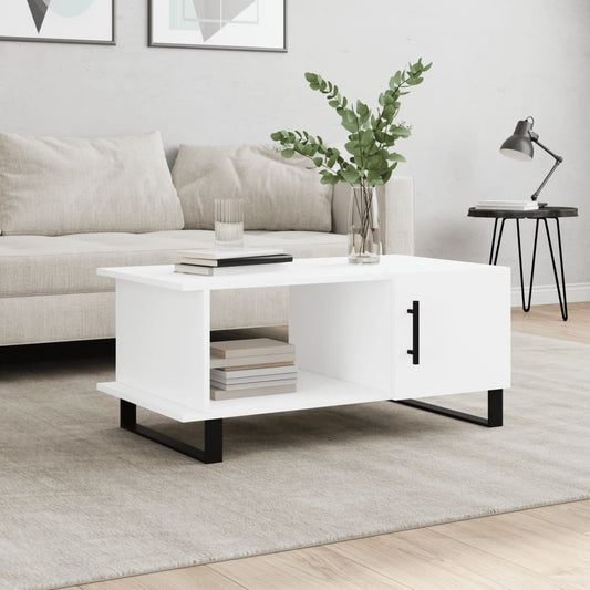 Coffee table, white, 90x50x40 cm, processed wood