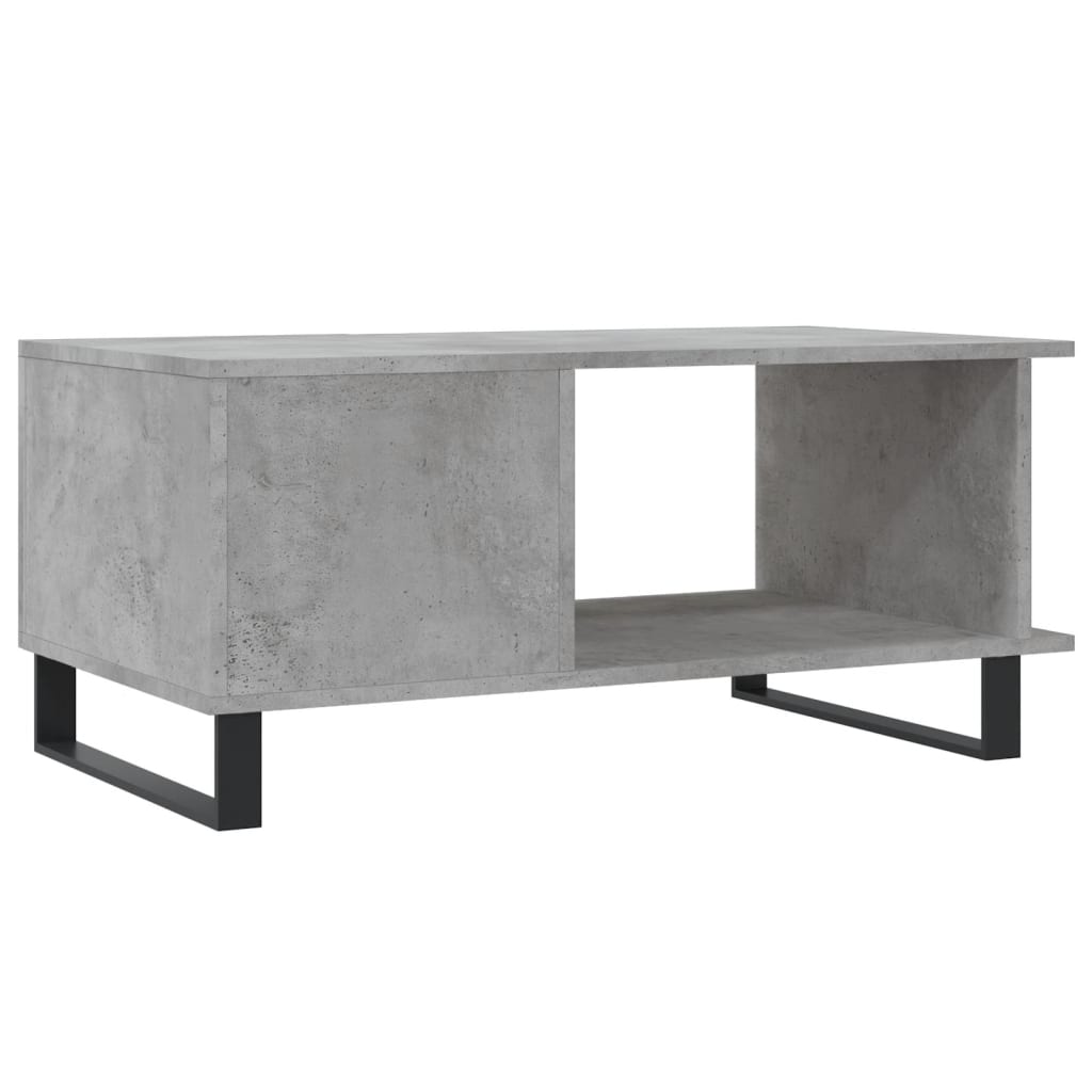 Coffee table, concrete gray, 90x50x40 cm, processed wood