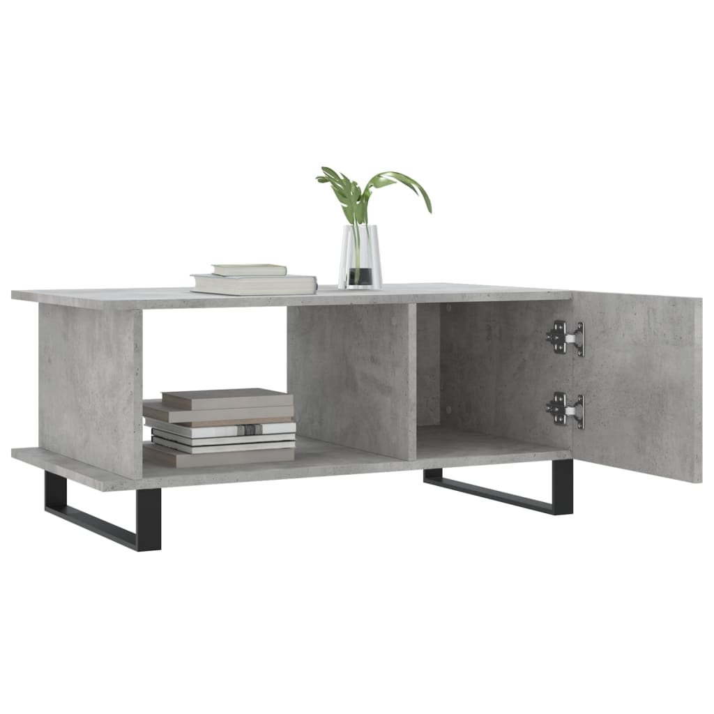 Coffee table, concrete gray, 90x50x40 cm, processed wood