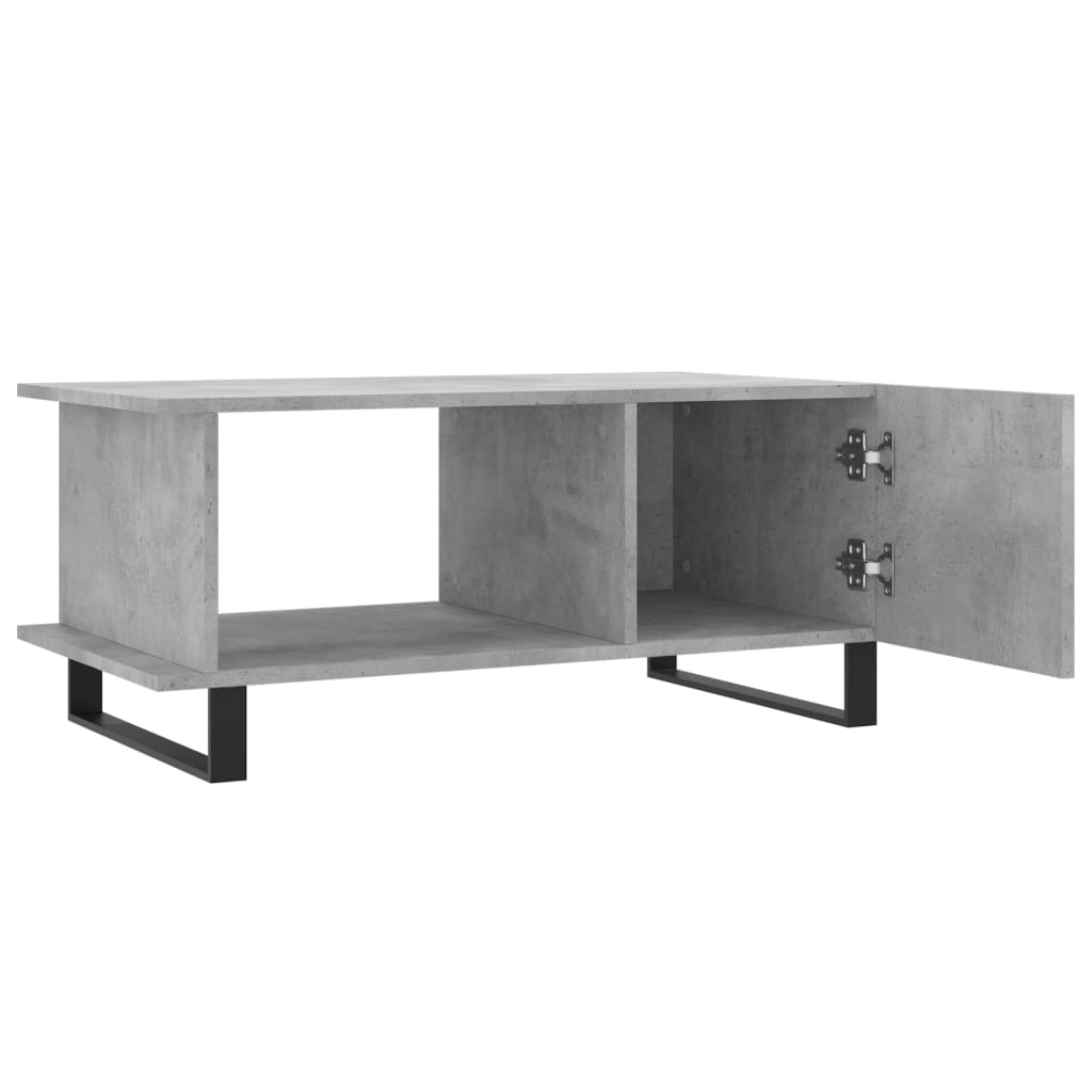 Coffee table, concrete gray, 90x50x40 cm, processed wood
