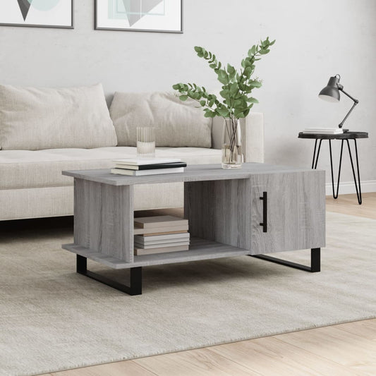 Coffee table, sonoma grey, 90x50x40 cm, processed wood