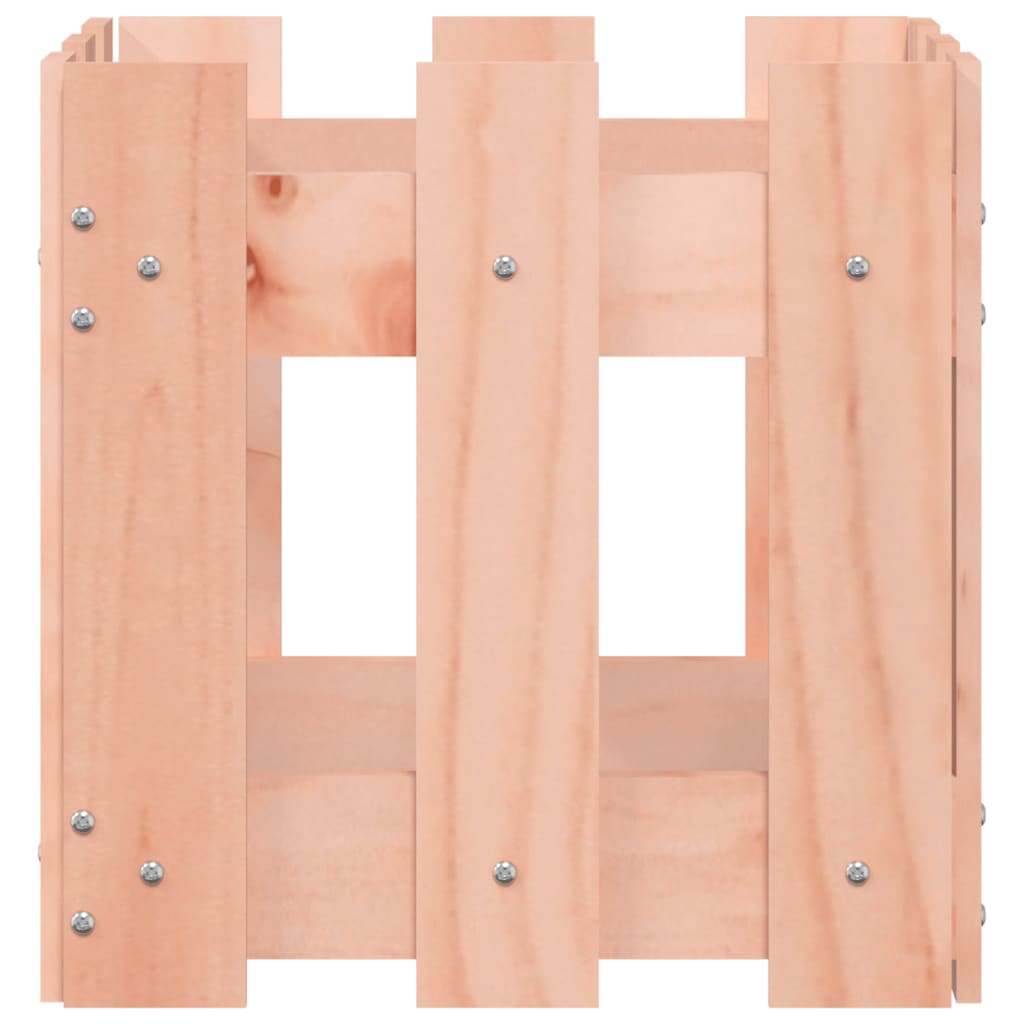 Jardinieră grădină design gard, 30x30x30 cm, lemn masiv douglas