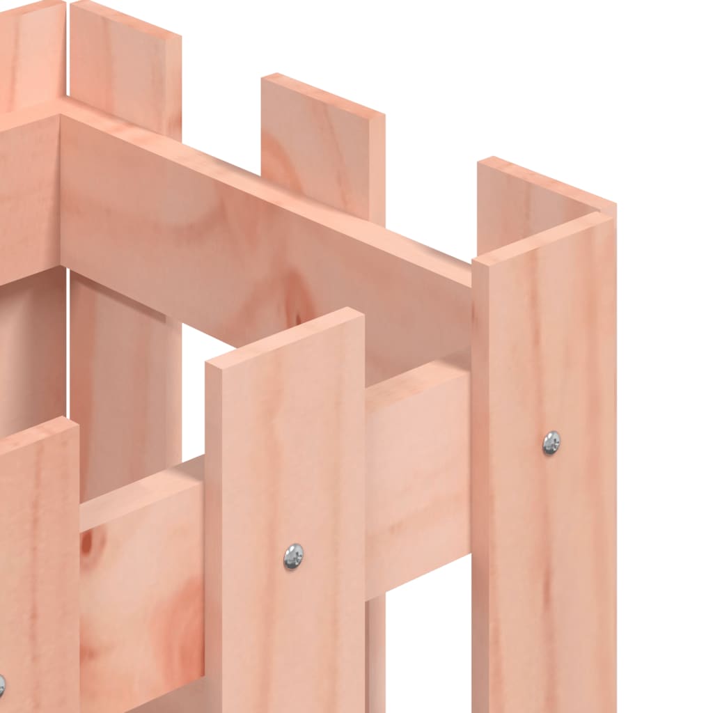 Jardinieră grădină design gard, 30x30x30 cm, lemn masiv douglas