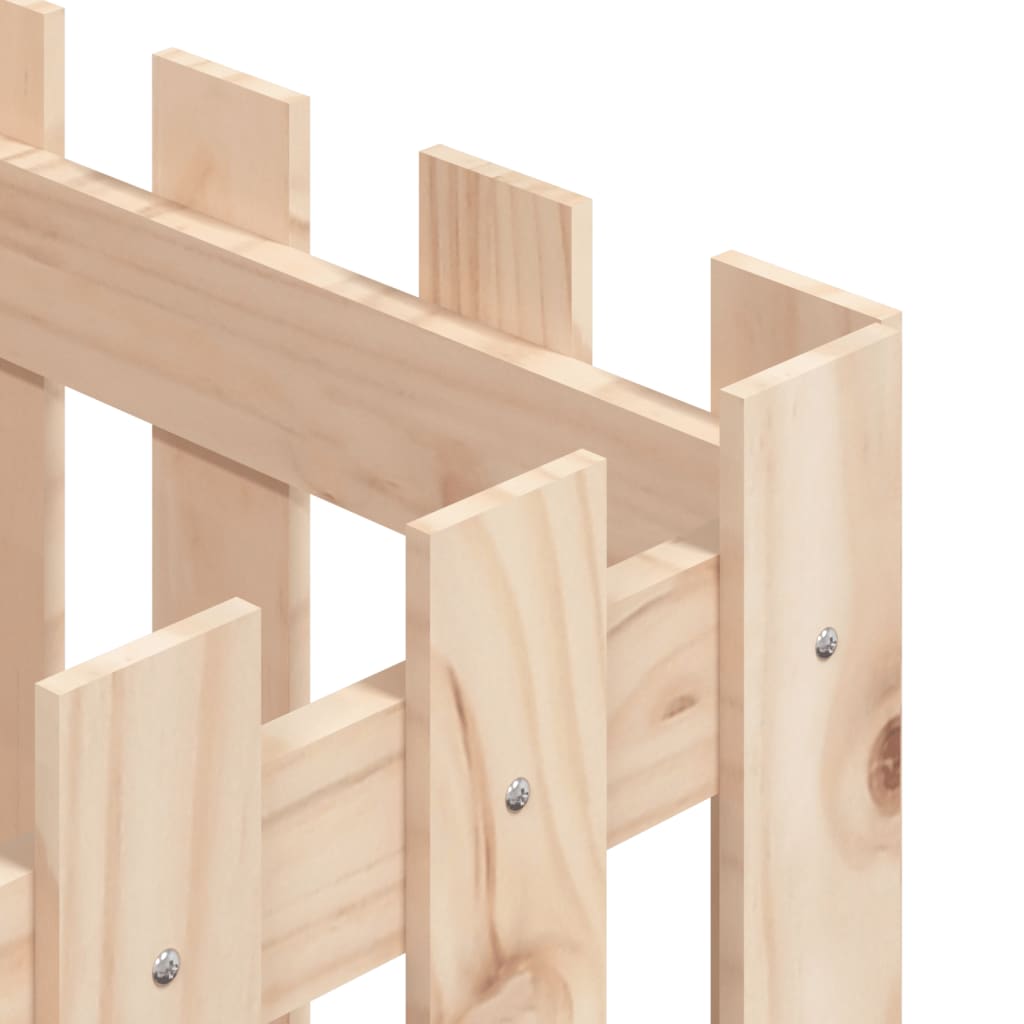 Jardinieră grădină design gard, 40x40x40 cm, lemn masiv de pin