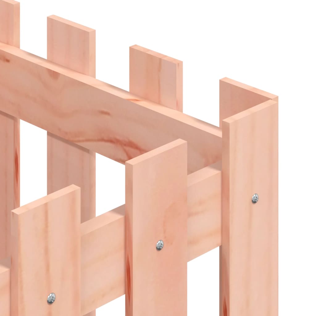 Jardinieră grădină design gard, 40x40x40 cm, lemn masiv douglas