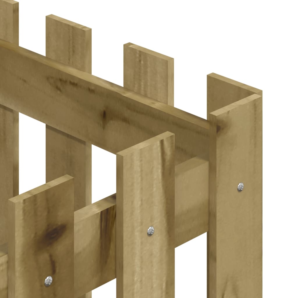 Jardinieră grădină design gard 40x40x40cm lemn de pin impregnat