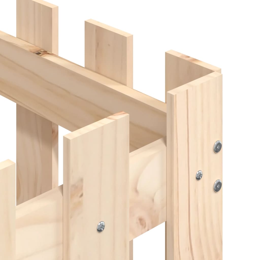 Jardinieră grădină design gard, 50x50x50 cm, lemn masiv de pin