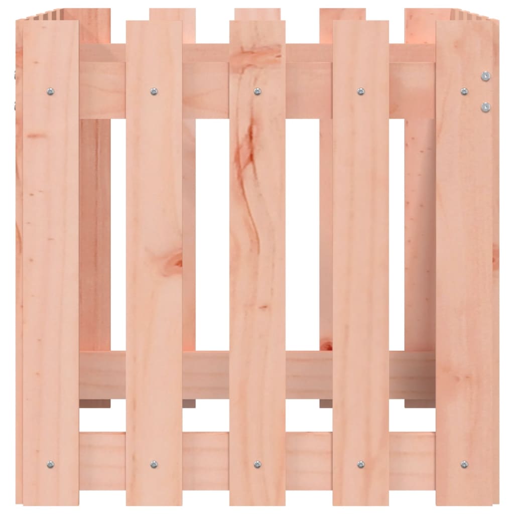 Jardinieră grădină design gard, 50x50x50 cm, lemn masiv douglas