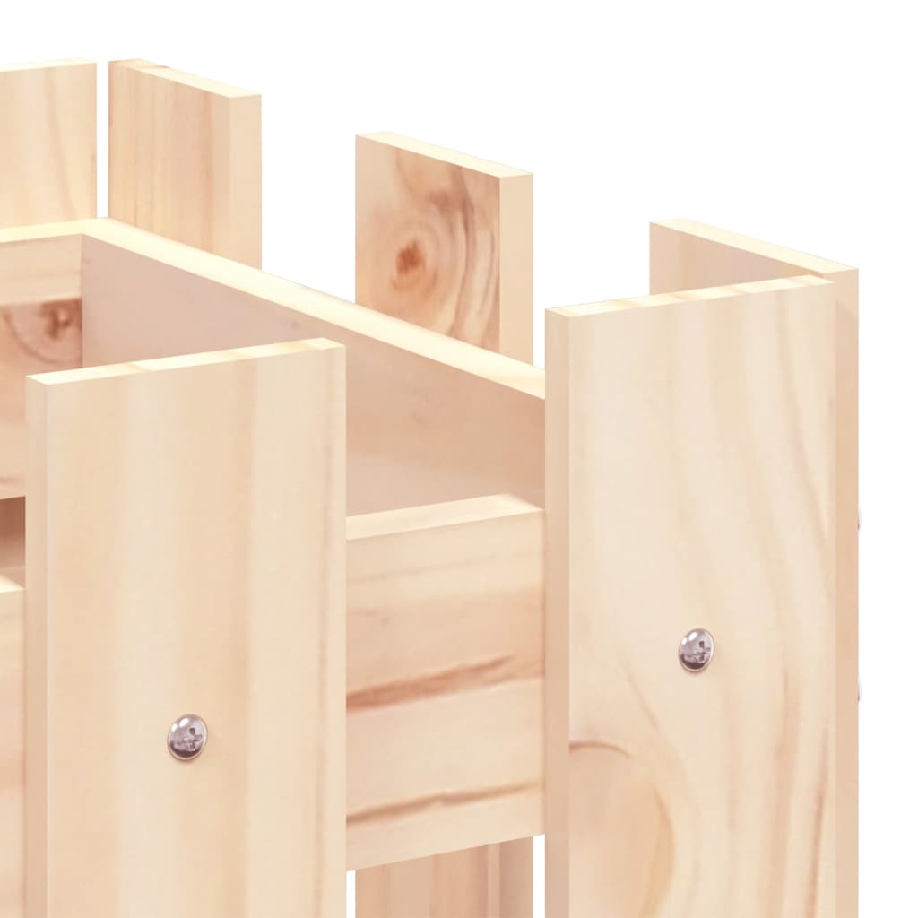 Jardinieră grădină design gard, 60x30x30 cm, lemn masiv de pin