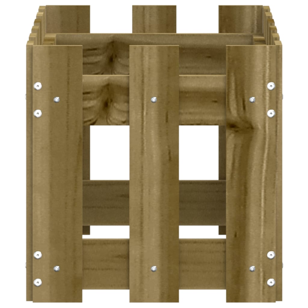 Jardinieră grădină design gard 60x30x30cm lemn de pin impregnat