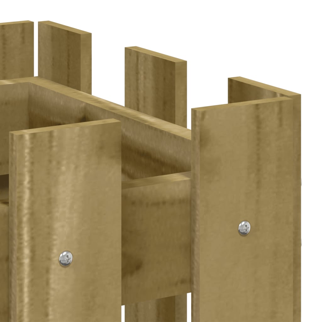 Jardinieră grădină design gard 60x30x30cm lemn de pin impregnat