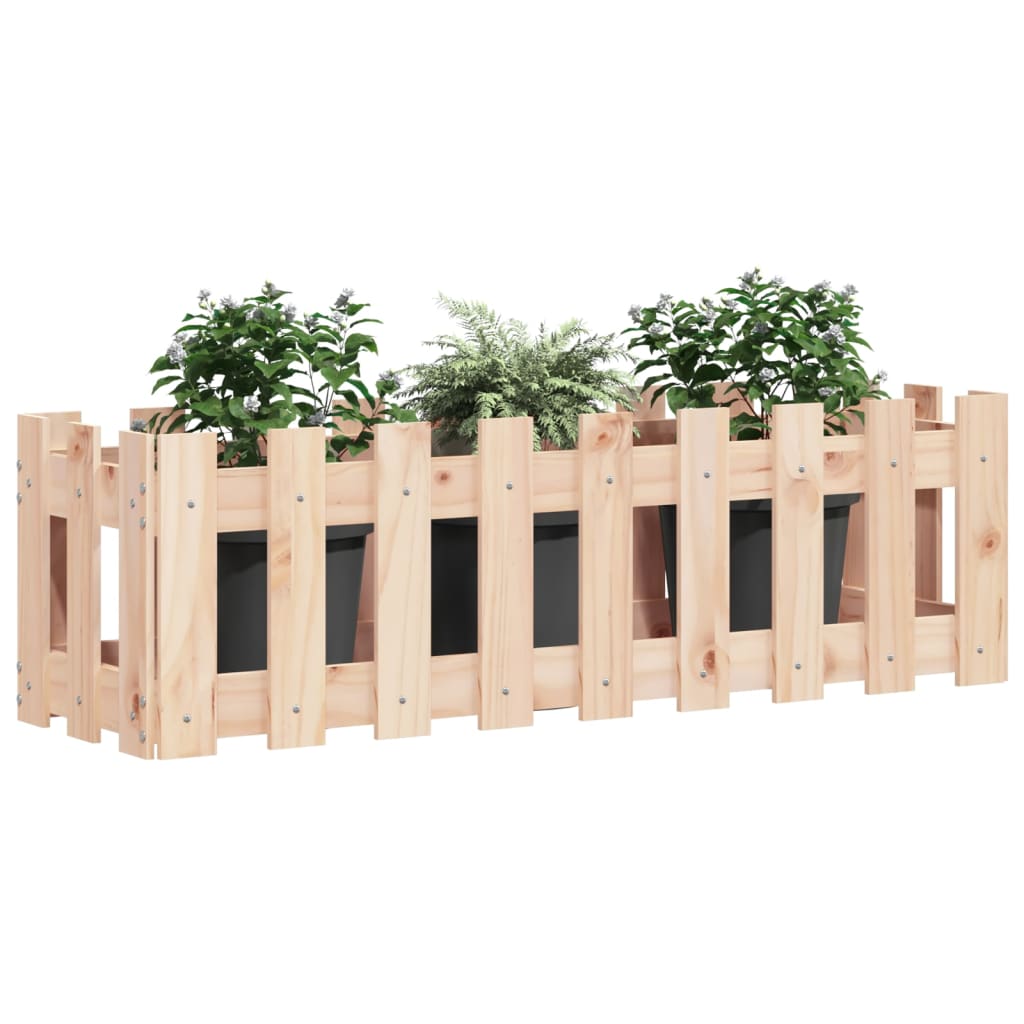 Pat înălțat grădină design gard 100x30x30 cm lemn de pin tratat