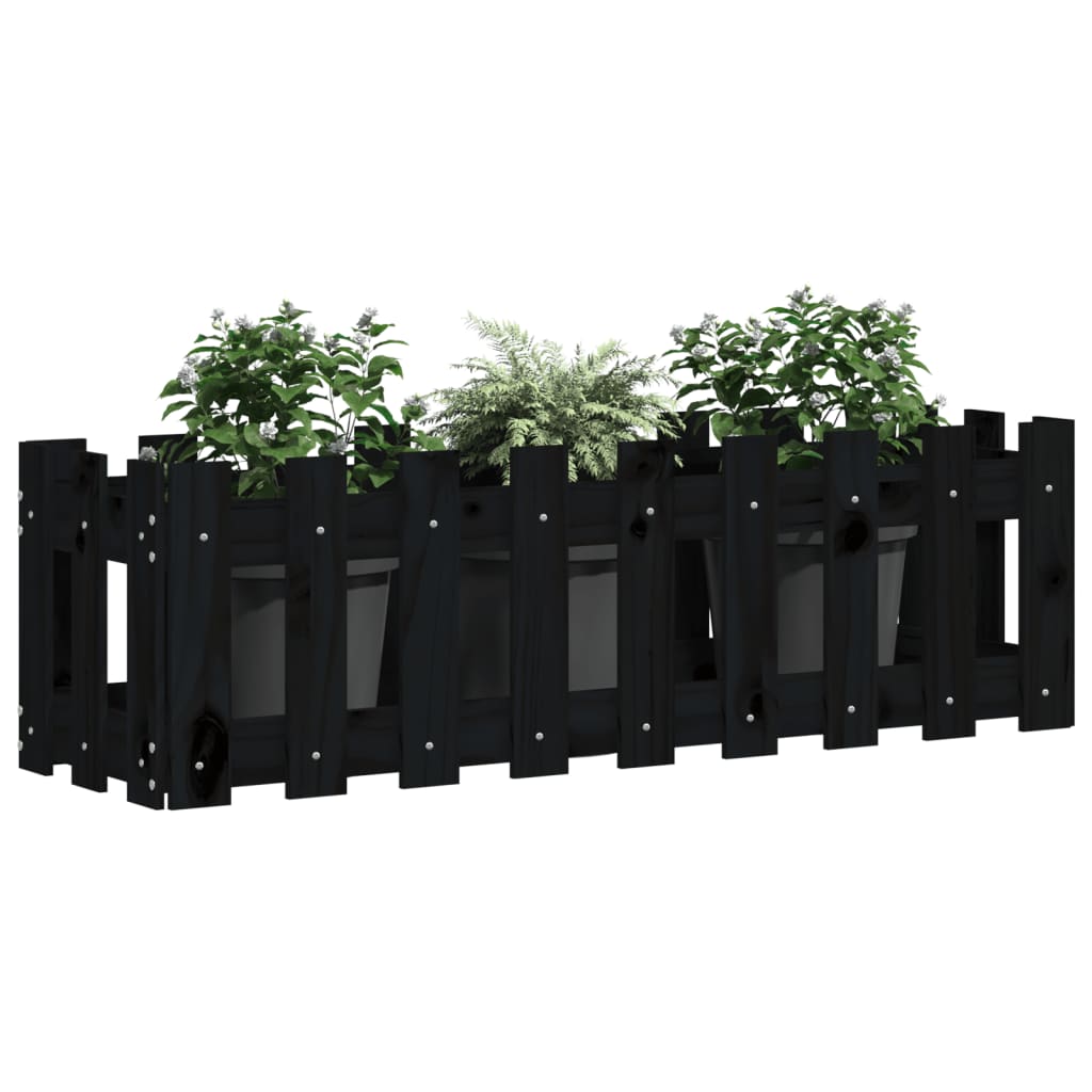 Pat înălțat grădină design gard 100x30x30 cm lemn de pin tratat