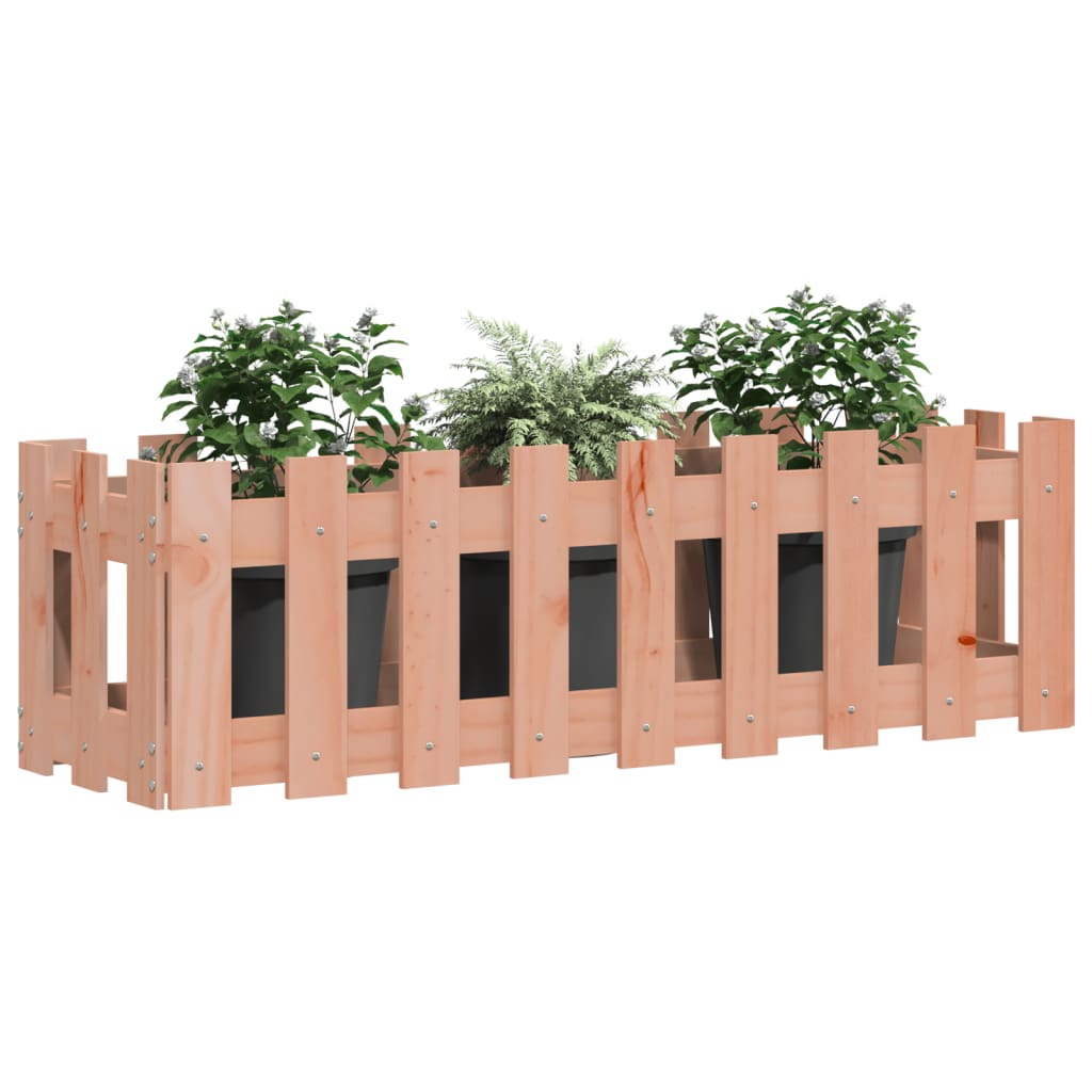 Pat înălțat grădină cu design gard 100x30x30 cm lemn douglas