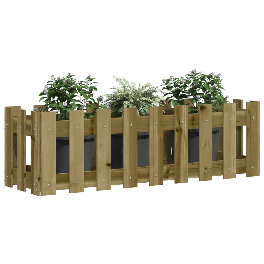 Pat înălțat grădină design gard 100x30x30 cm lemn impregnat pin