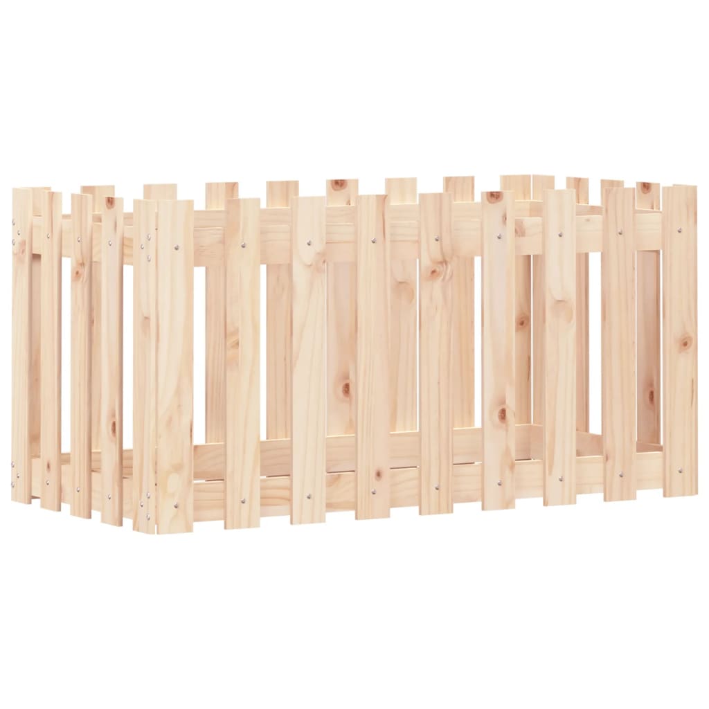 Pat înălțat grădină design gard 100x50x50 cm lemn de pin tratat