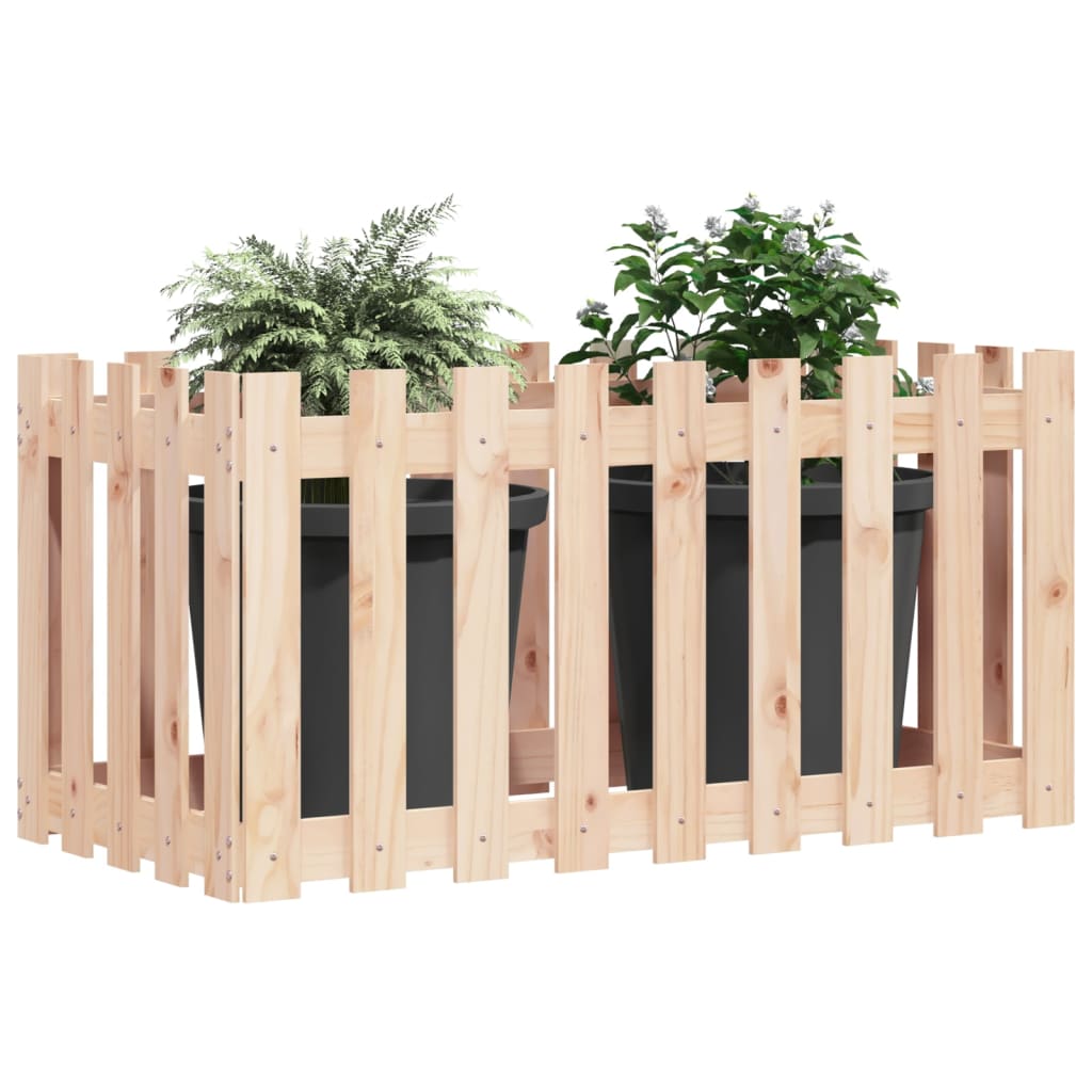 Pat înălțat grădină design gard 100x50x50 cm lemn de pin tratat