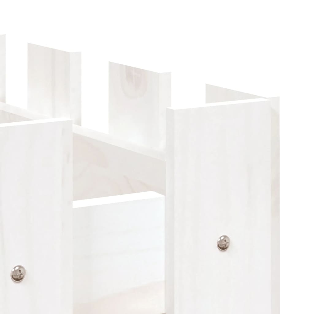 Pat înălțat grădină design gard alb 100x50x50cm lemn pin tratat
