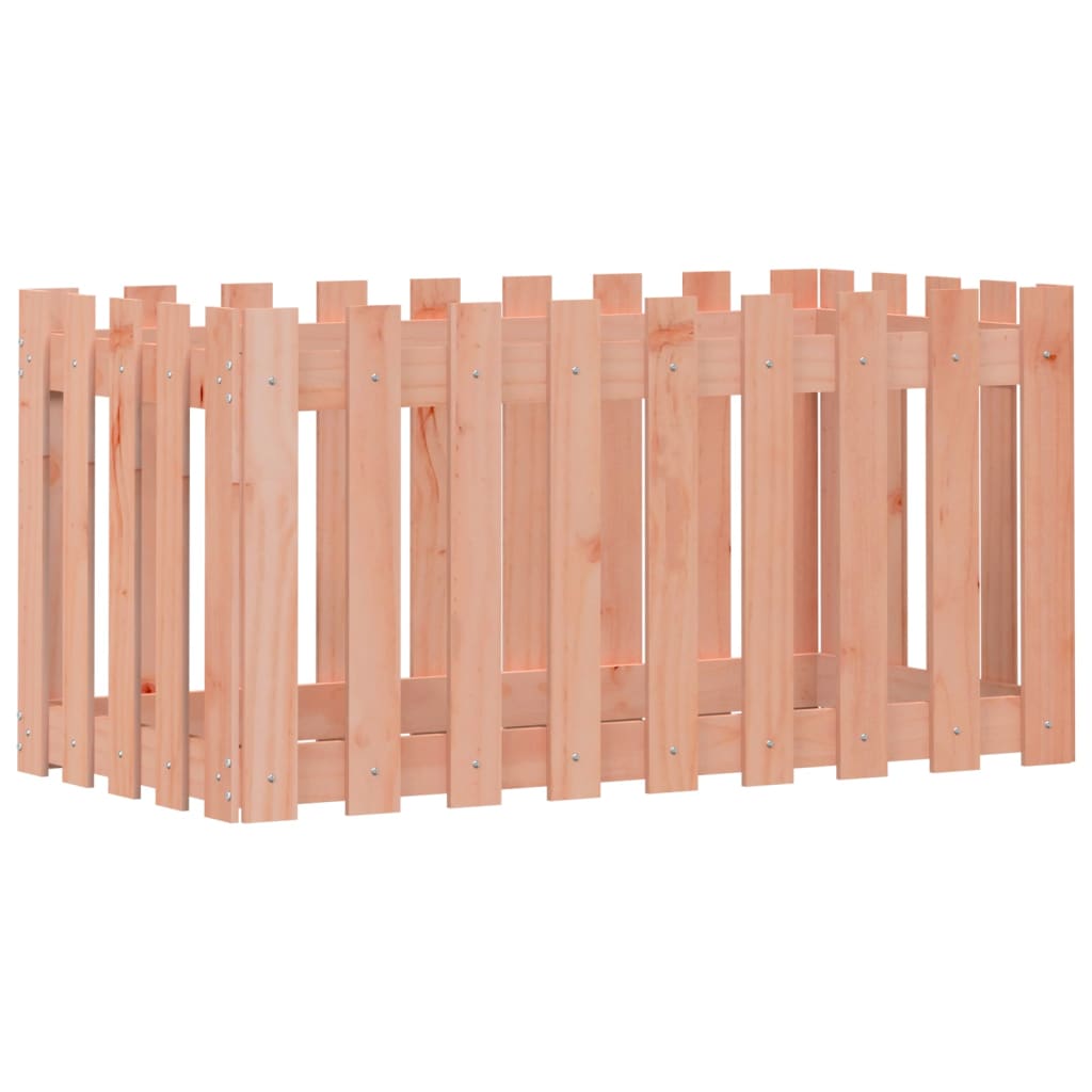 Pat înălțat grădină cu design gard 100x50x50 cm lemn douglas