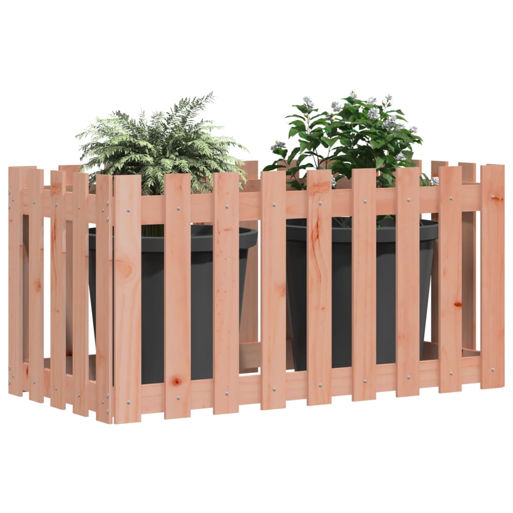 Pat înălțat grădină cu design gard 100x50x50 cm lemn douglas
