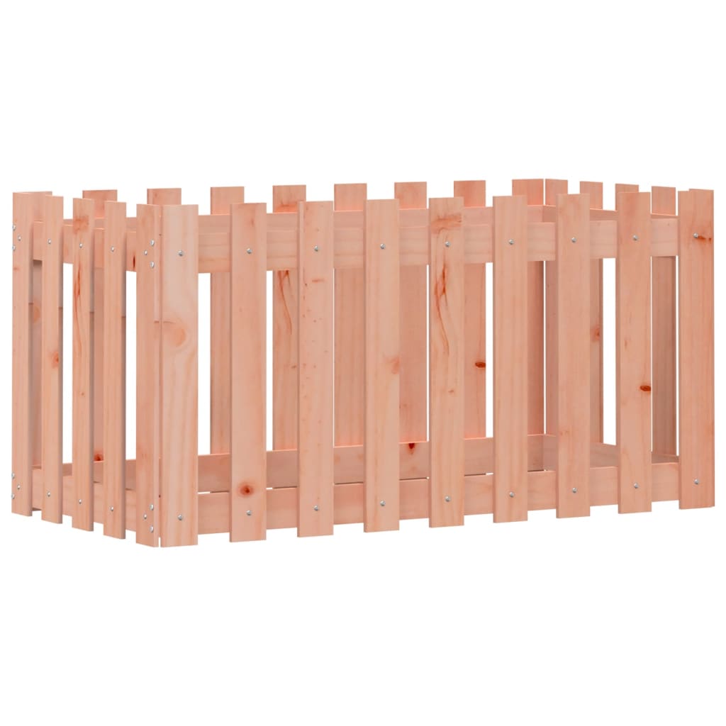 Pat înălțat grădină cu design gard 100x50x50 cm lemn douglas