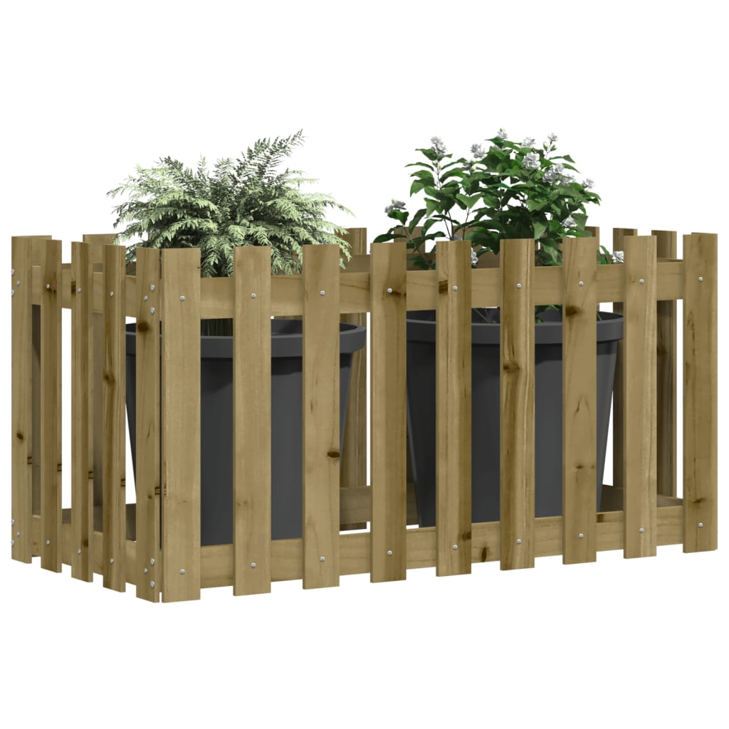 Pat înălțat grădină design gard 100x50x70 cm lemn impregnat pin