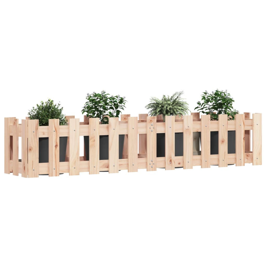 Pat înălțat grădină design gard 150x30x30 cm lemn de pin tratat