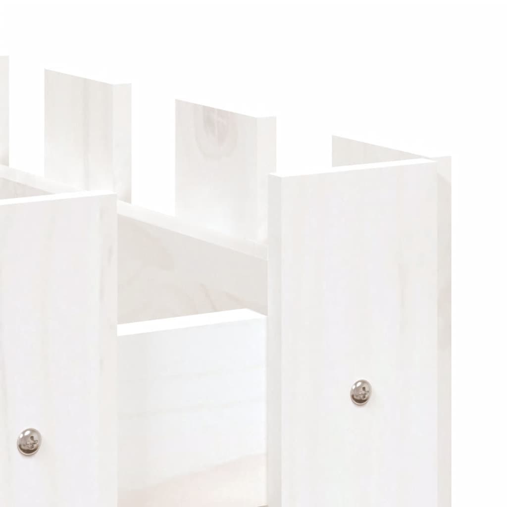 Pat înălțat grădină design gard alb 150x30x30cm lemn pin tratat