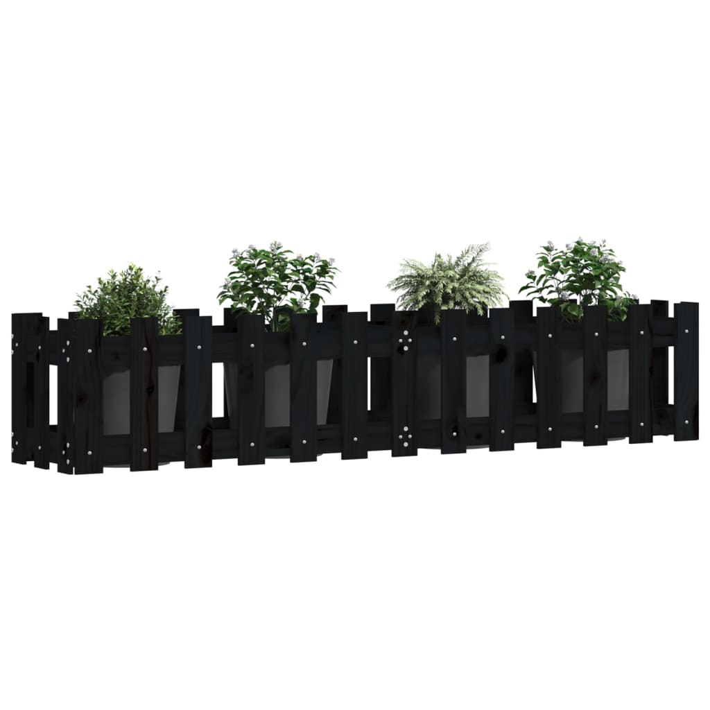 Pat înălțat grădină design gard 150x30x30 cm lemn de pin tratat
