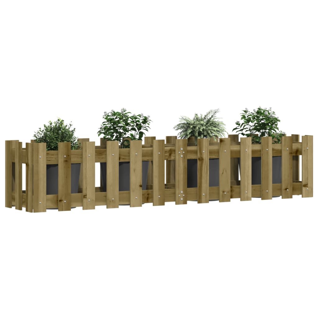Pat înălțat grădină design gard 150x30x30 cm lemn impregnat pin