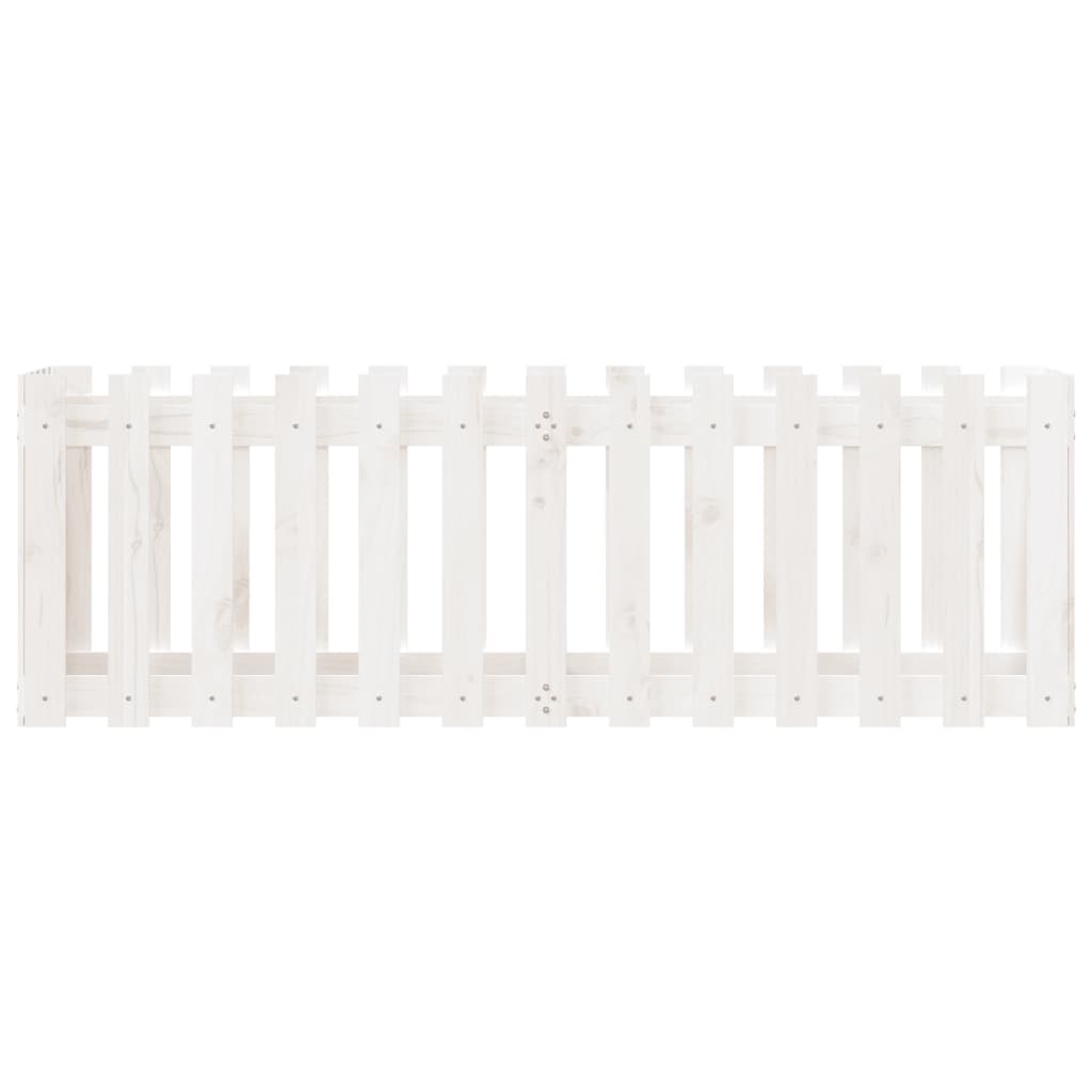 Pat înălțat grădină design gard alb 150x50x50cm lemn pin tratat