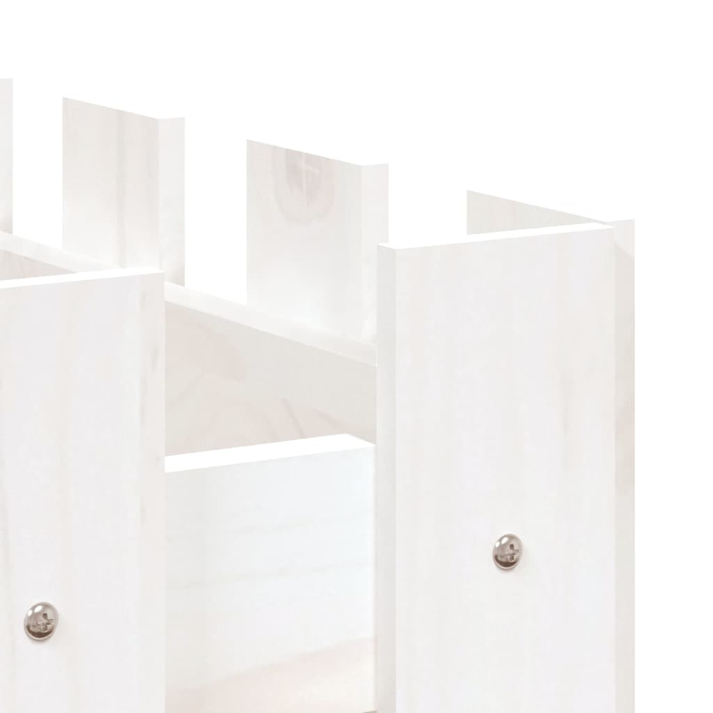 Pat înălțat grădină design gard alb 150x50x50cm lemn pin tratat