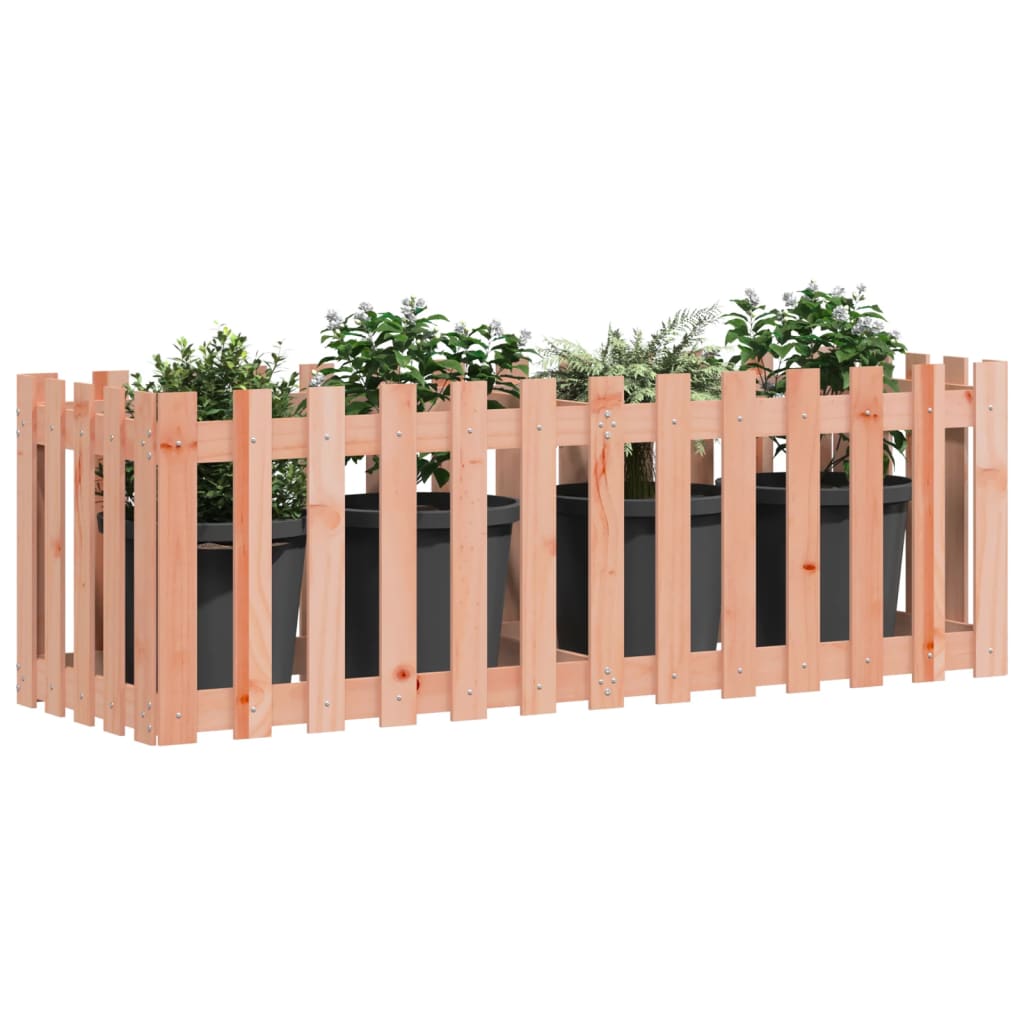 Pat înălțat grădină cu design gard 150x50x50 cm lemn douglas