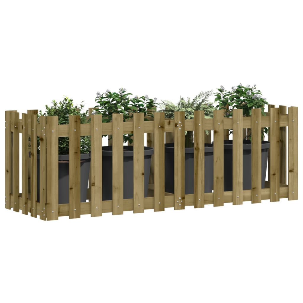 Pat înălțat grădină design gard 150x50x50 cm lemn impregnat pin