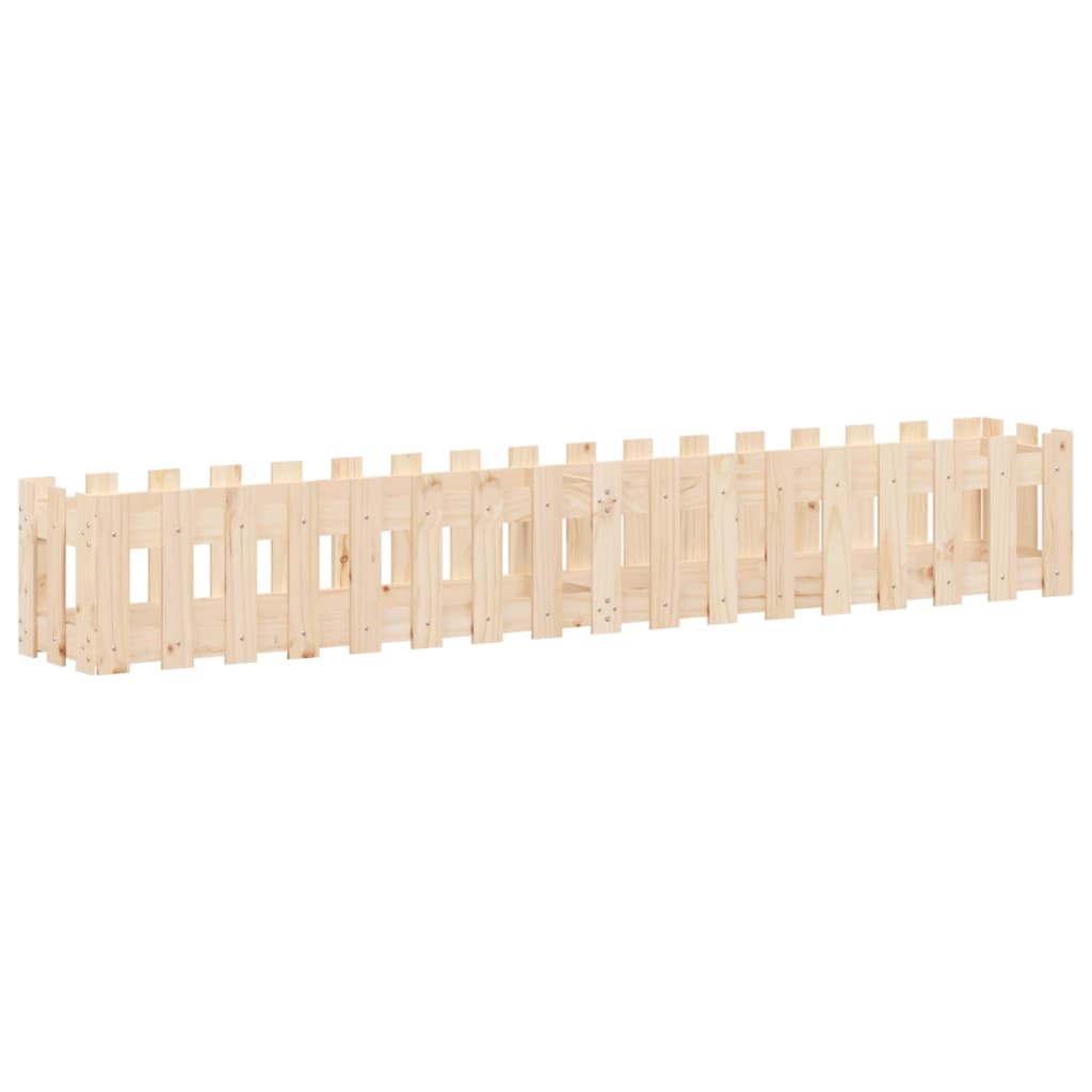 Pat înălțat grădină design gard 200x30x30 cm lemn de pin tratat