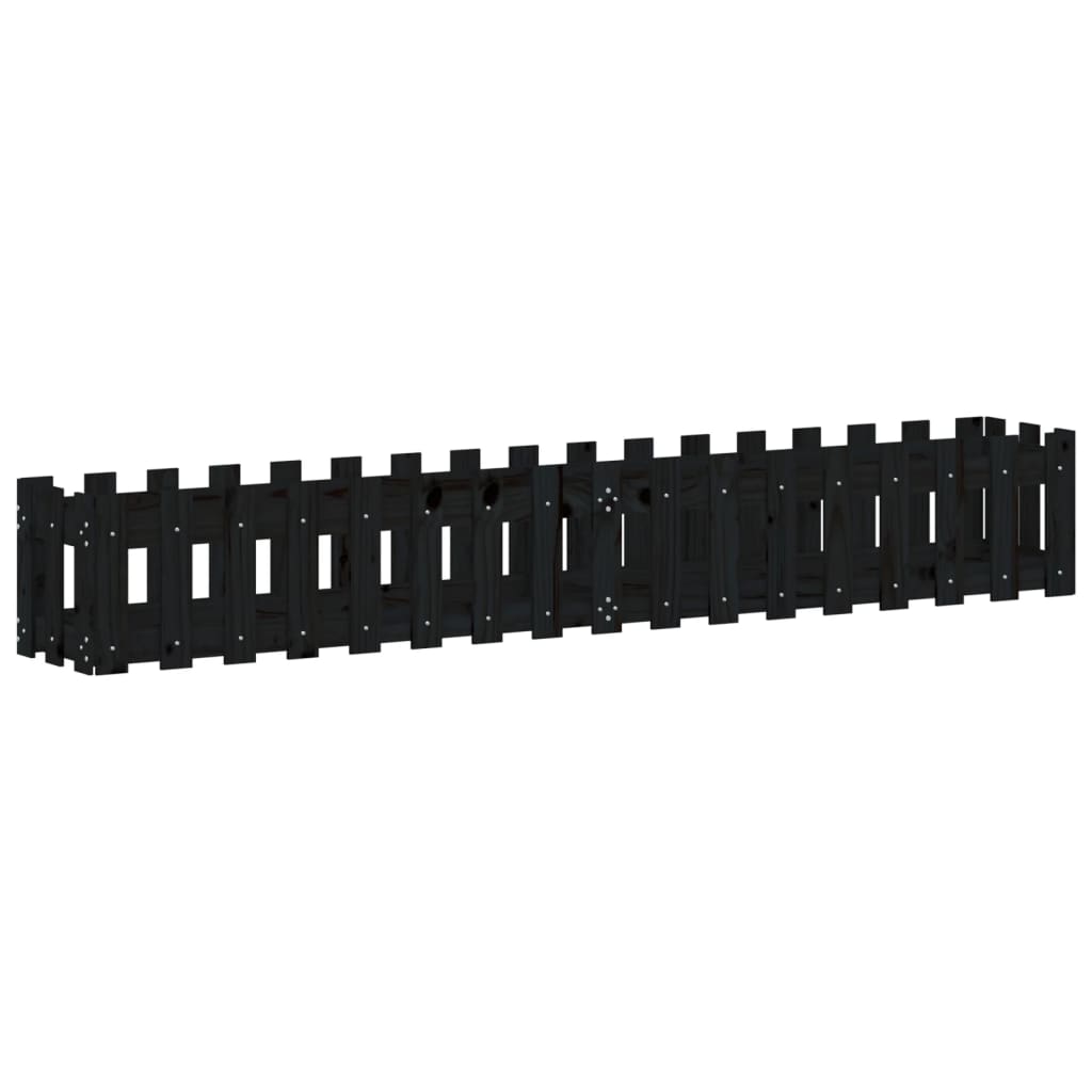 Pat înălțat grădină design gard 200x30x30 cm lemn impregnat pin