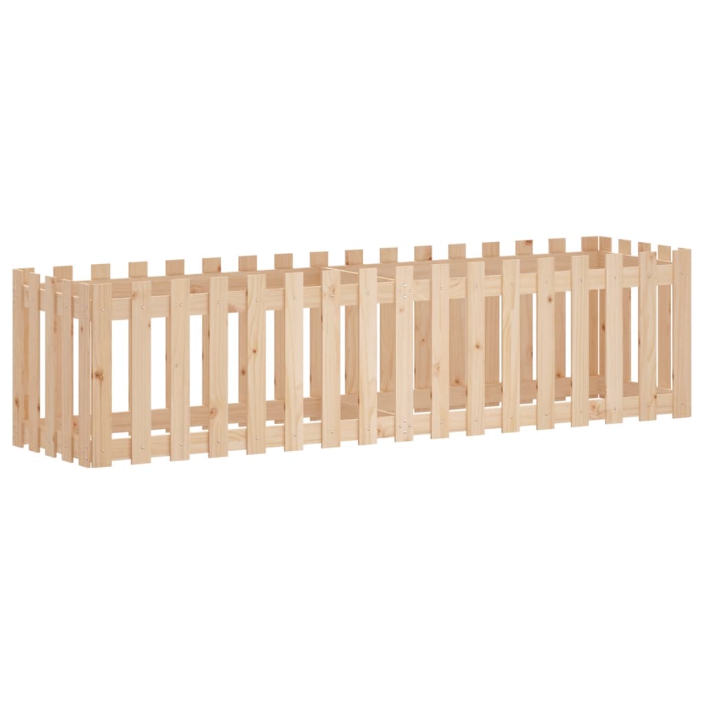 Pat înălțat grădină design gard 200x50x50 cm lemn impregnat pin
