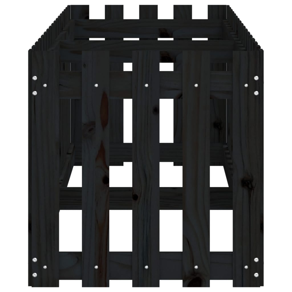 Pat înălțat grădină design gard 200x50x50 cm lemn impregnat pin