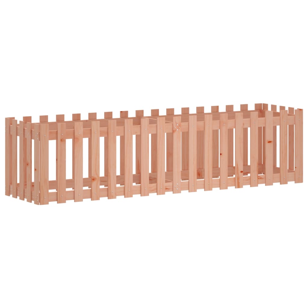 Pat înălțat grădină cu design gard 200x50x50 cm lemn douglas
