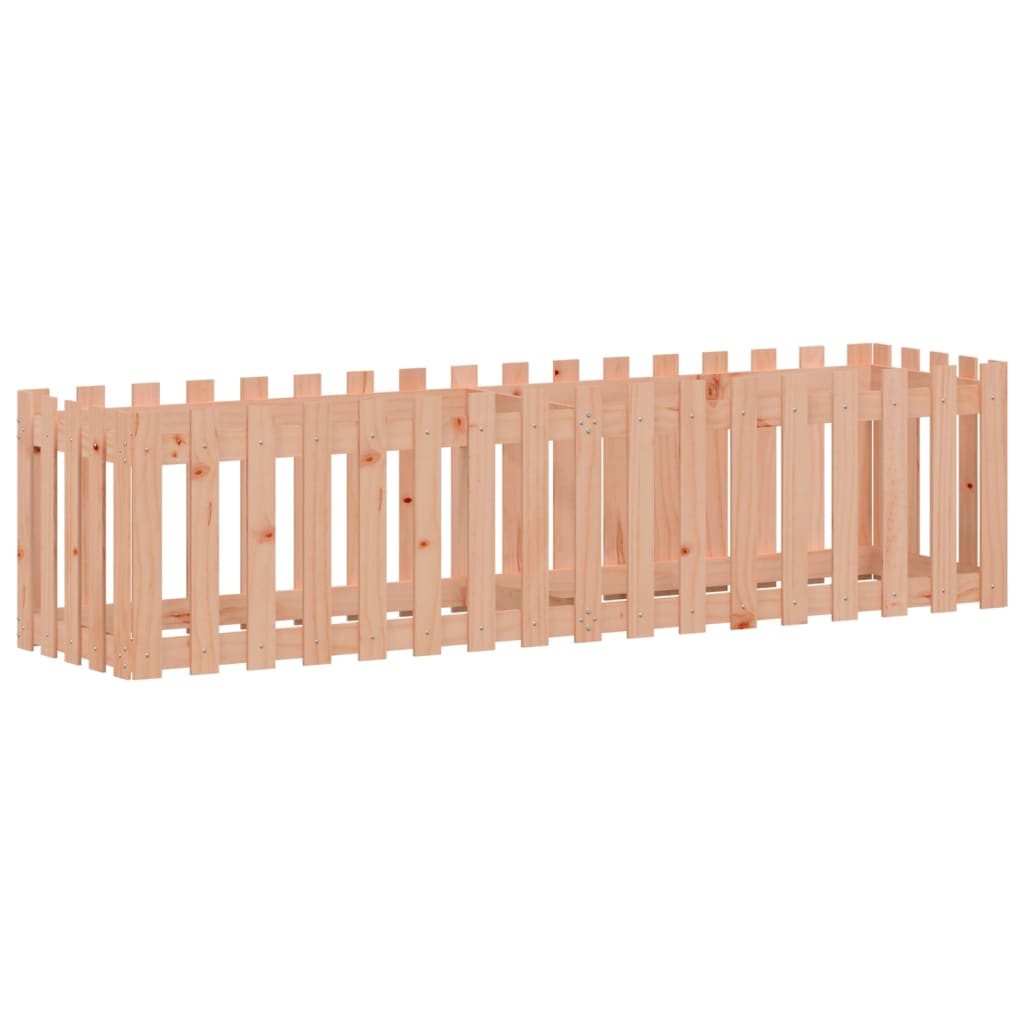 Pat înălțat grădină cu design gard 200x50x50 cm lemn douglas