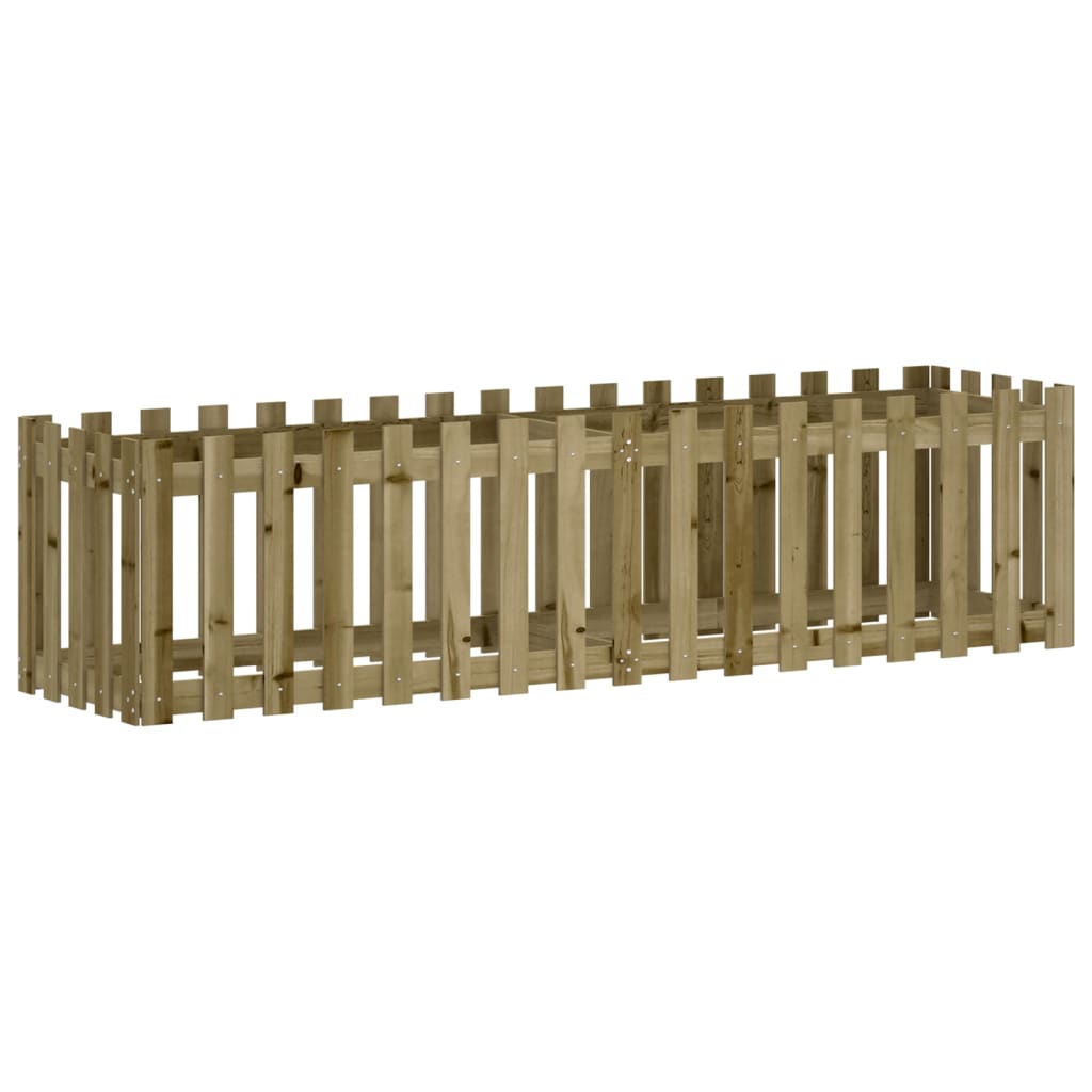 Pat înălțat grădină design gard 200x50x50 cm lemn impregnat pin