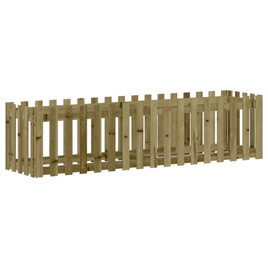 Pat înălțat grădină design gard 200x50x50 cm lemn impregnat pin