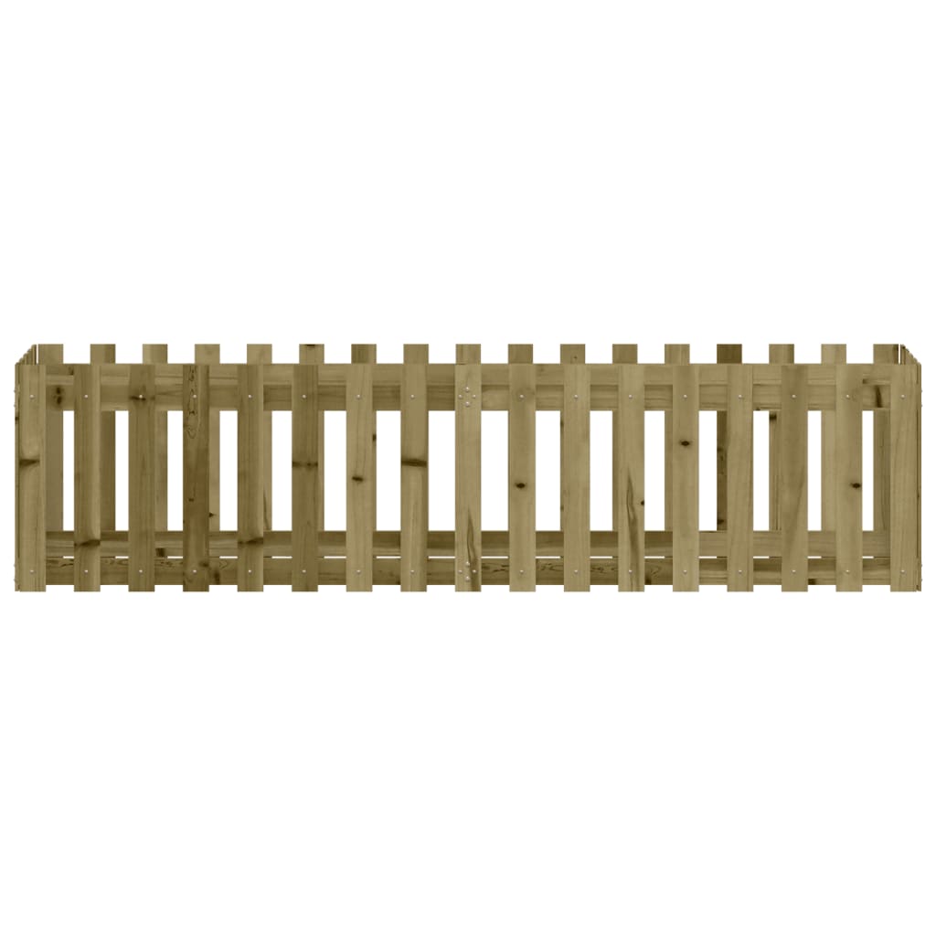 Pat înălțat grădină design gard 200x50x50 cm lemn impregnat pin