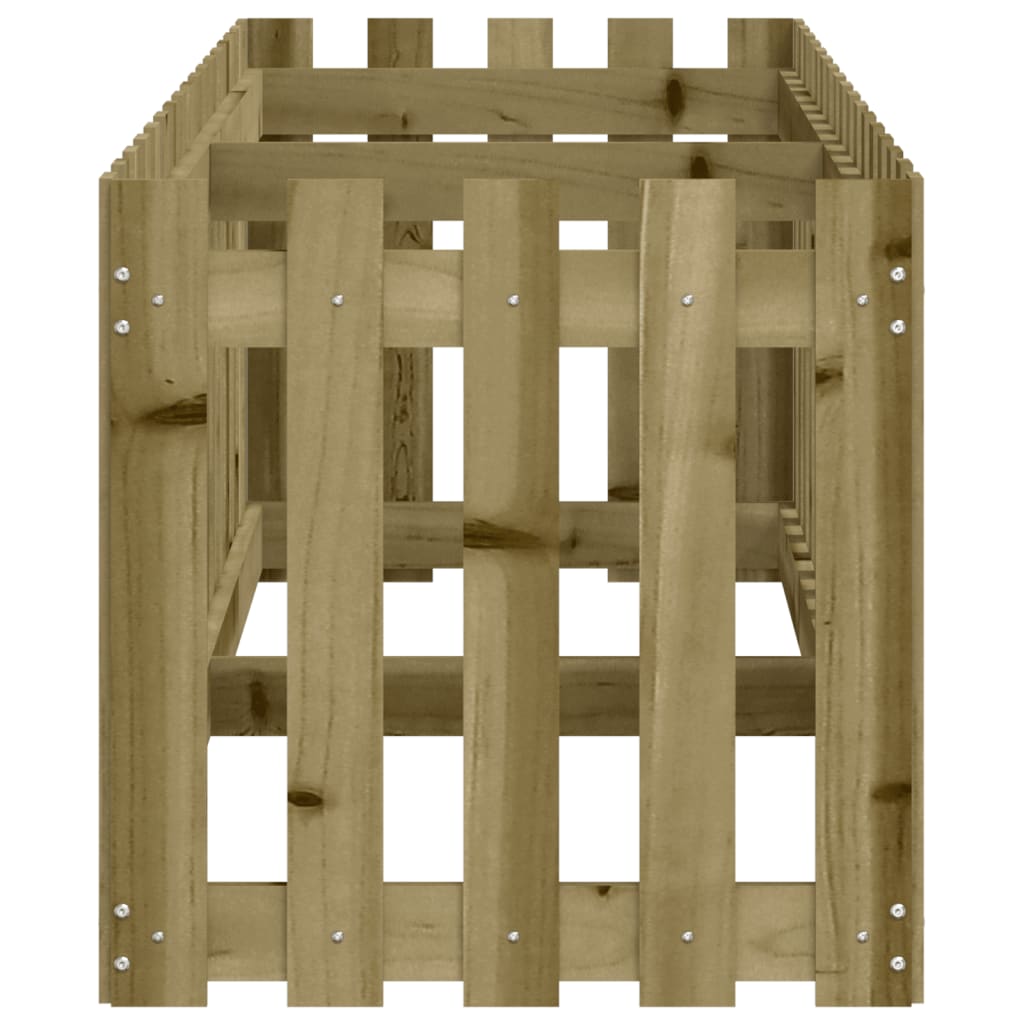 Pat înălțat grădină design gard 200x50x50 cm lemn impregnat pin
