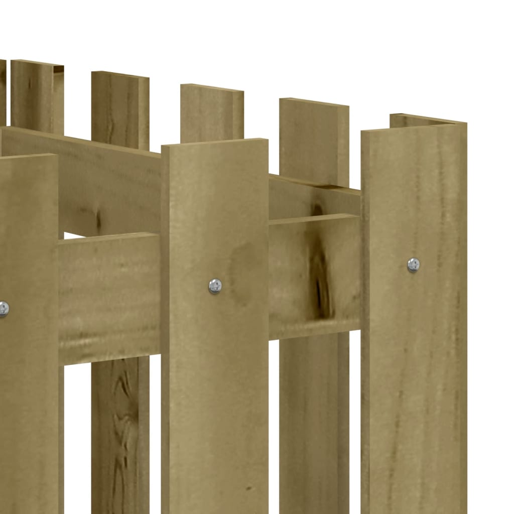 Pat înălțat grădină design gard 200x50x50 cm lemn impregnat pin