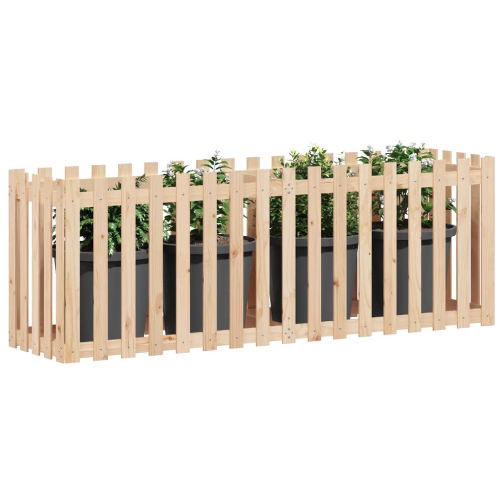 Pat înălțat grădină design gard 200x50x70 cm lemn impregnat pin